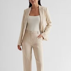 Express Cream Tan Blazer Tailored Suit Jacket